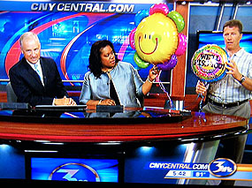 wstm robinson jackie final newscast honored mahar balloons wayne presents larger during years some after her
